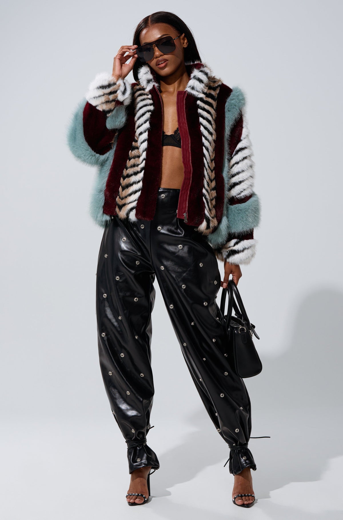 HAVE IT ALL PANELED FUR COAT