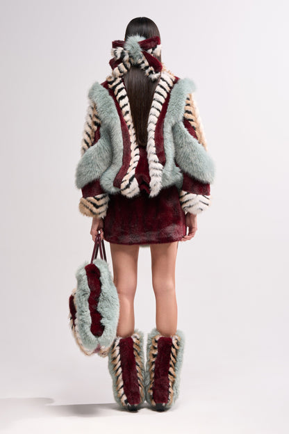 HAVE IT ALL PANELED FUR COAT