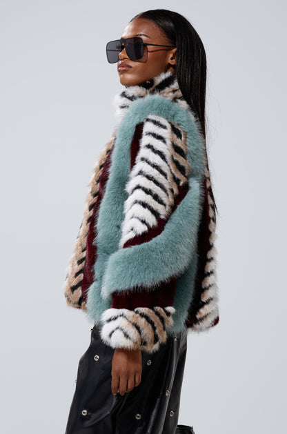 HAVE IT ALL PANELED FUR COAT