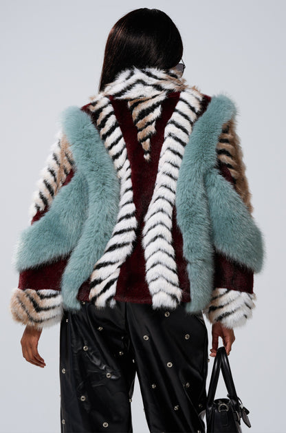 HAVE IT ALL PANELED FUR COAT